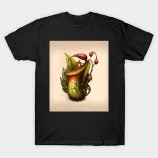 Carnivorous House Plant Pitcher Bug Eating Plant Graphic Retro Gift T-Shirt